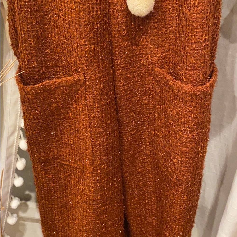 • Rust Orange Jumpsuit with Pockets • - Picture 3 of 8